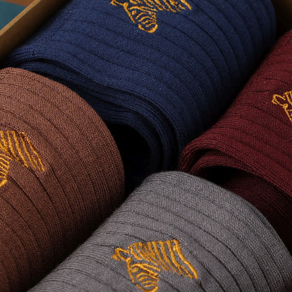 FRED TERO Men’s Crew Dress Socks – Mercerized Cotton Gift Box