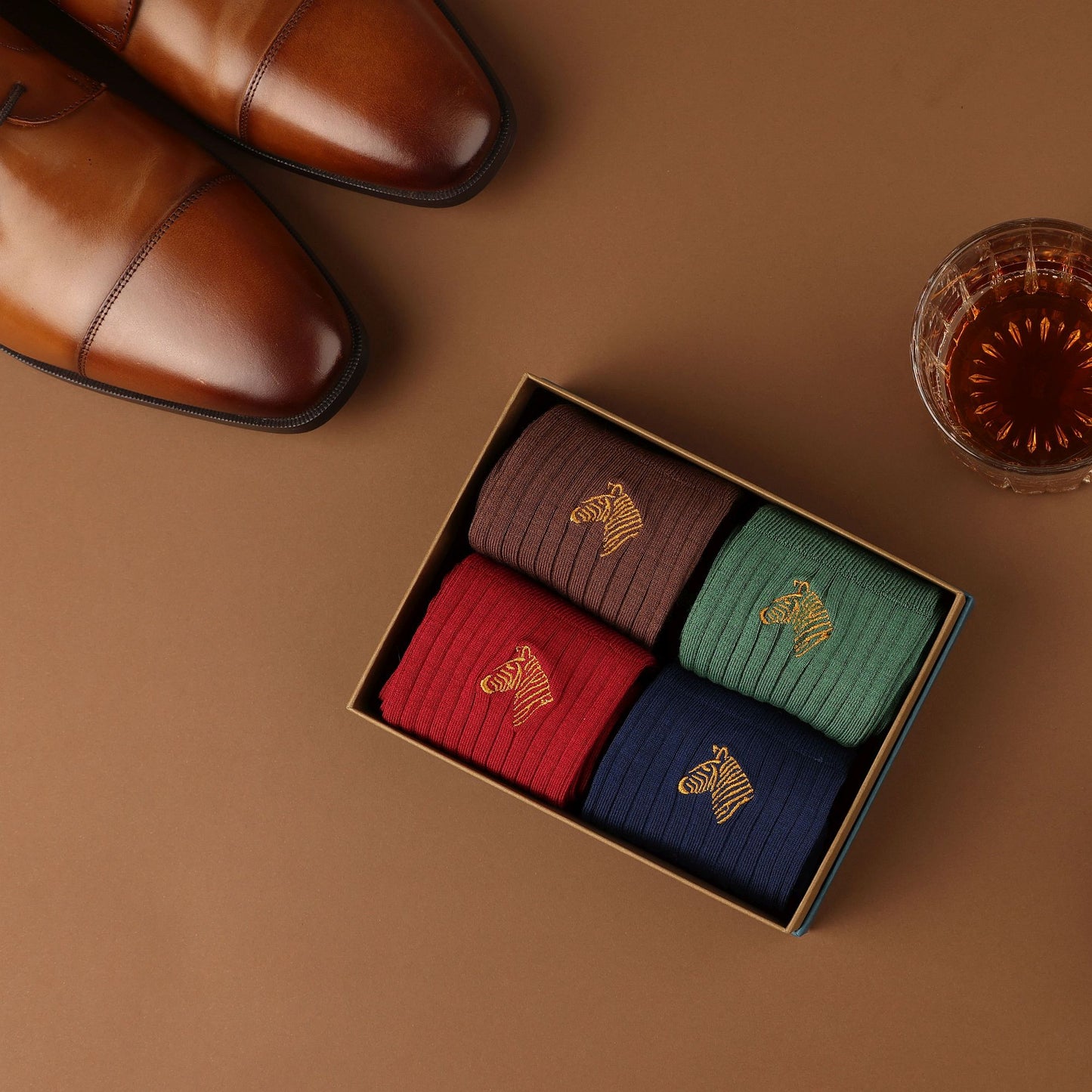 FRED TERO Men’s Crew Dress Socks – Mercerized Cotton Gift Box