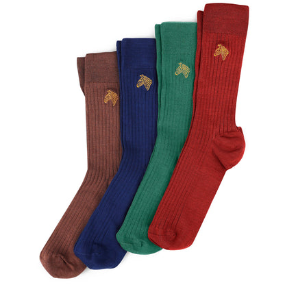 FRED TERO Men’s Crew Dress Socks – Mercerized Cotton Gift Box