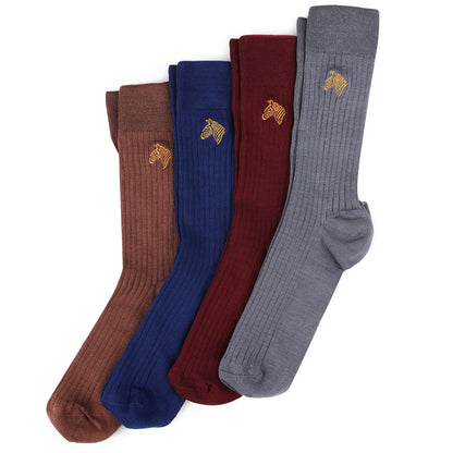 FRED TERO Men’s Crew Dress Socks – Mercerized Cotton Gift Box