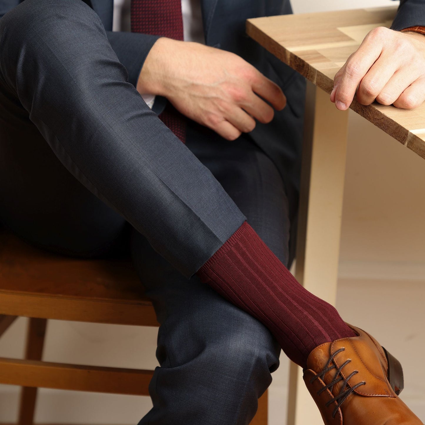 FRED TERO Men’s Crew Dress Socks – Mercerized Cotton Gift Box